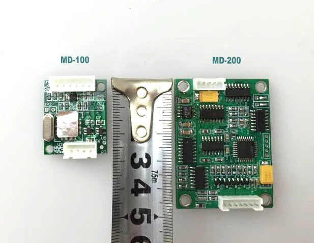 A proposito di MD 200 e MD100. La differenza è che MD100 è molto più piccolo di MD 200 (nell'alloggiamento); MD100 è un modulo digitale mentre MD 200 è analogico; MD100 utilizza un sensore digitale, ma MD200 è compatibile BCI A proposito di MD 200 e MD100. La differenza è che MD100 è molto più piccolo di MD 200 (nell'alloggiamento); MD100 è un modulo digitale mentre MD 200 è analogico; MD100 utilizza un sensore digitale, ma MD200 è compatibile BCI